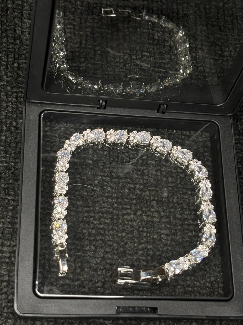 Elegant Silver Tennis Bracelet with Clear Cubic Zirconia - Women's Jewelry